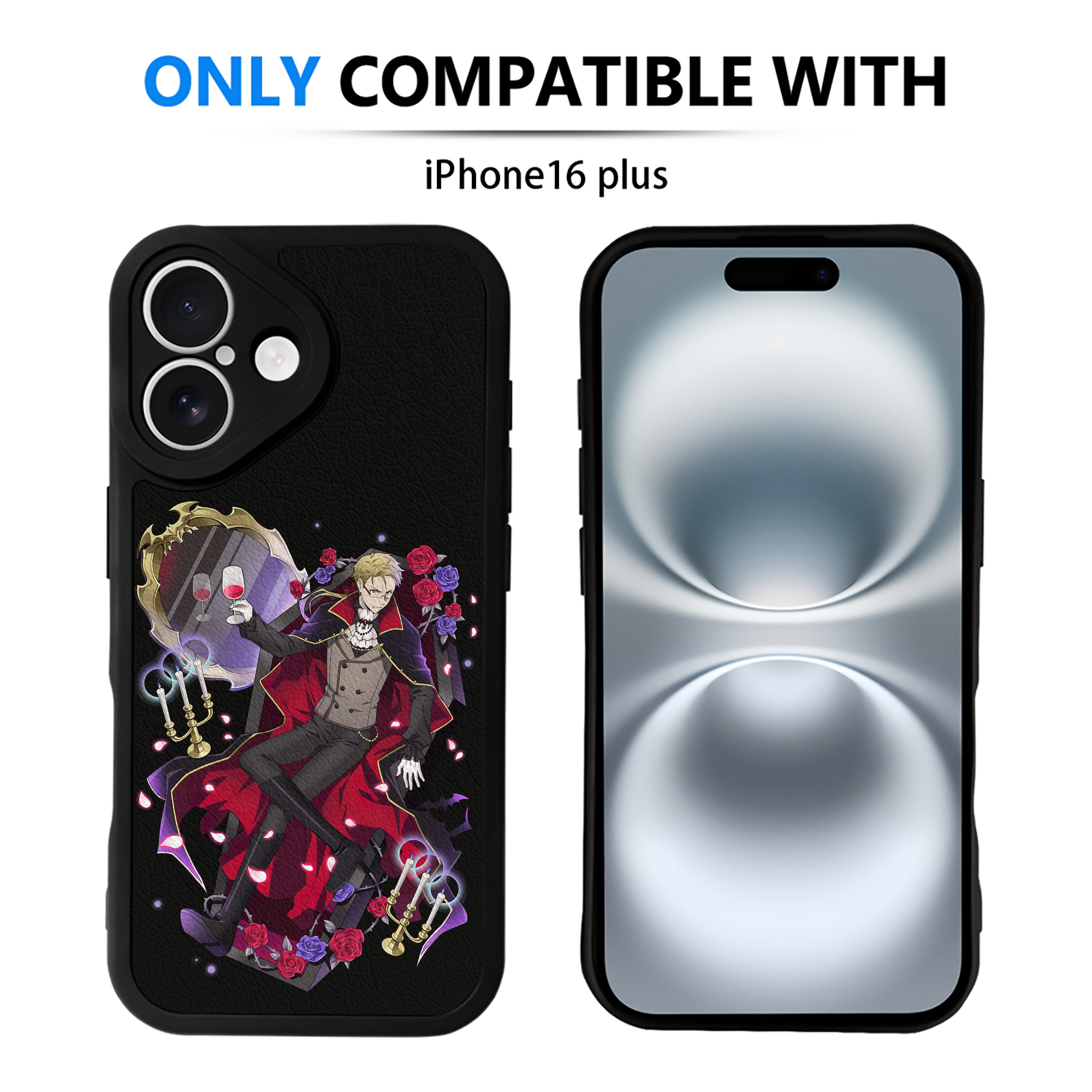 （画像用） 文豪ストレイドッグス Bungo Stray Dogs 【iPhone 16シリーズ対応】シリコンスマホケース（レザー調） 材質：シリコン